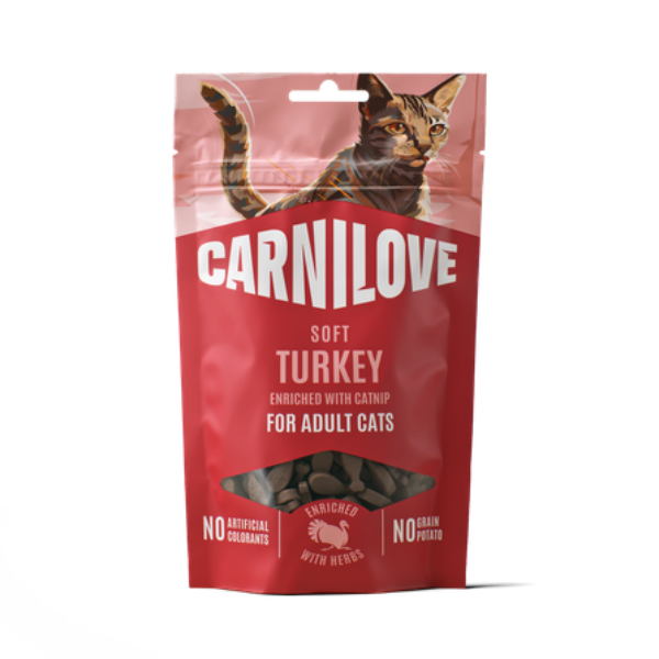 Bag Front - Soft Cat Treat - Turkey with Catnip